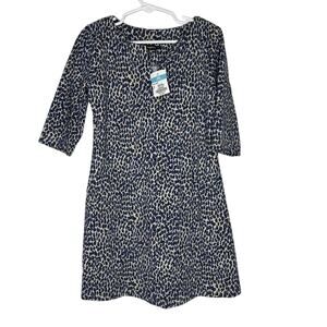 J McLaughlin Girls Leopard Print Shift Dress Size 7 Classic Style